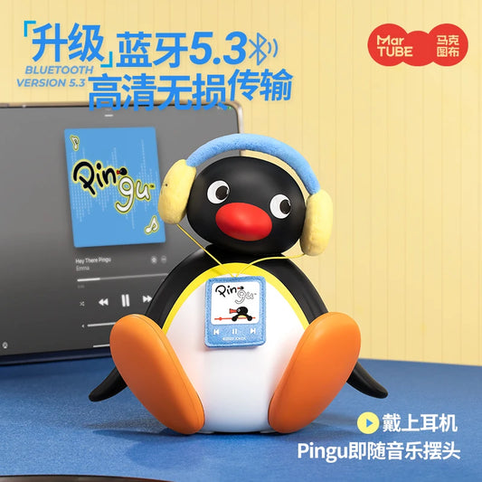 HEROCROSS Pingu Bluetooth-Lautsprecher mit beweglichem Kopf, Kawaii-Design