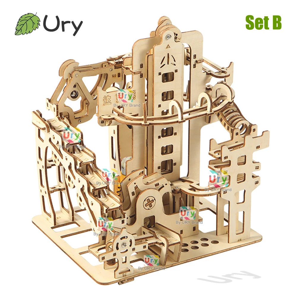 Ury Puzzle 3D En Bois Édition Limitée Piste Catapulte Électrique En Marbre Labyrinthe Scientifique by Mon Labubu