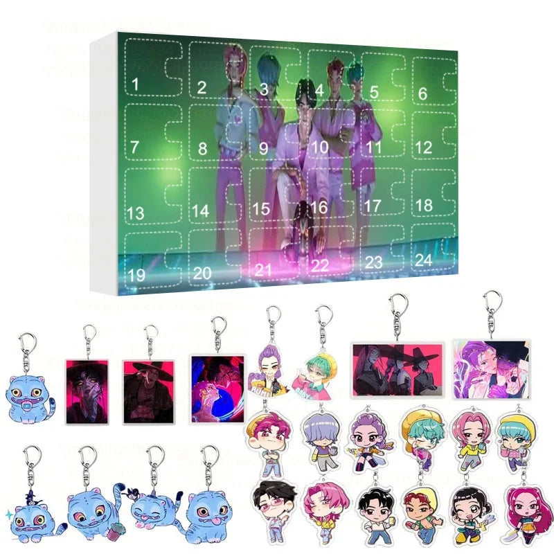 Calendrier de l’Avent Kpop Demon Hunters avec Figurines Acryliques