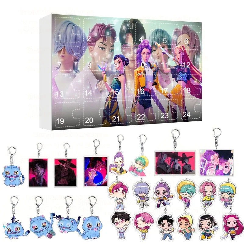 Calendrier de l’Avent Kpop Demon Hunters avec Figurines Acryliques