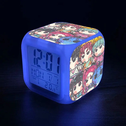 Nouveau KPop chasseurs de démons Mira Jinu Zoey dessin animé mignon réveil étudiant chevet veilleuse horloge électronique ornement décoratif