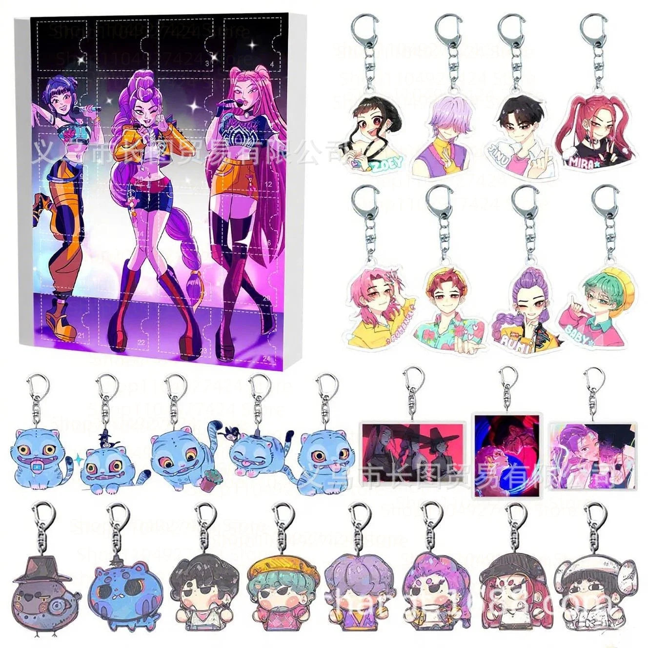 Calendrier de l’Avent Kpop Demon Hunters avec Figurines Acryliques