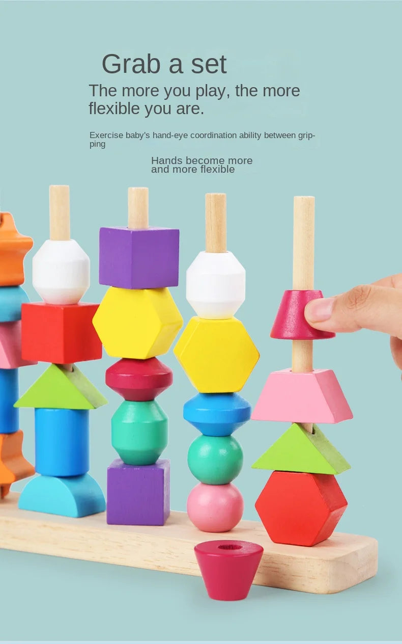 Jeu Montessori Bois – Puzzle Couleurs et Formes Bébé