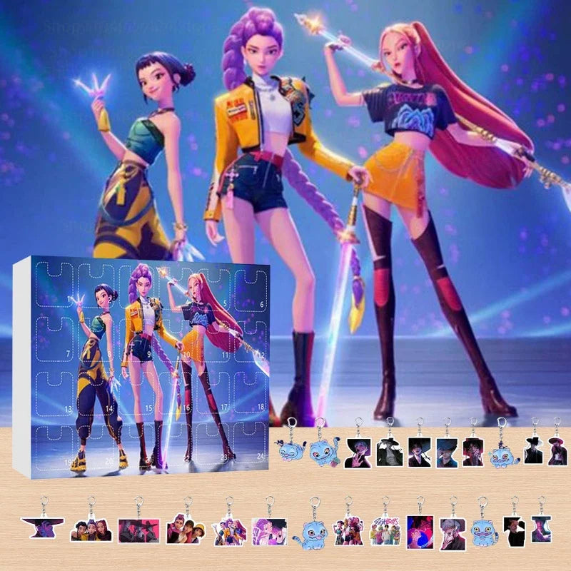 Calendrier de l’Avent Kpop Demon Hunters avec Figurines Acryliques