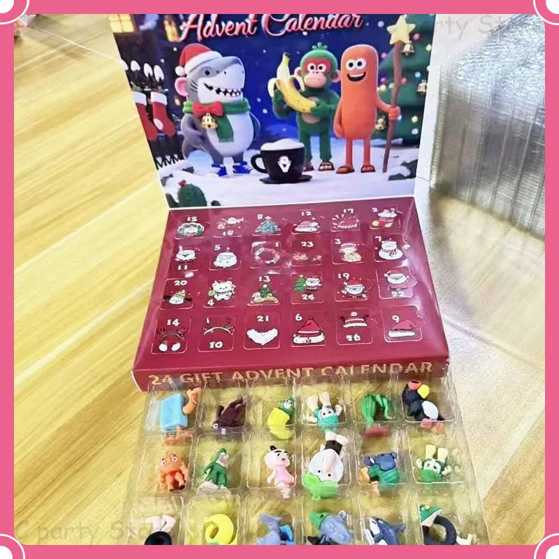 Italian Brainrot Adventskalender 24 PVC-Figuren Weihnachten Tralala