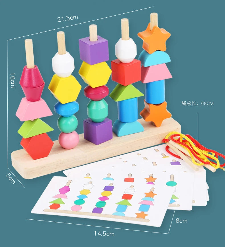 Jeu Montessori Bois – Puzzle Couleurs et Formes Bébé
