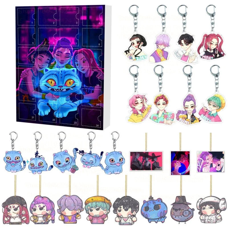 Calendrier de l’Avent Kpop Demon Hunters avec Figurines Acryliques