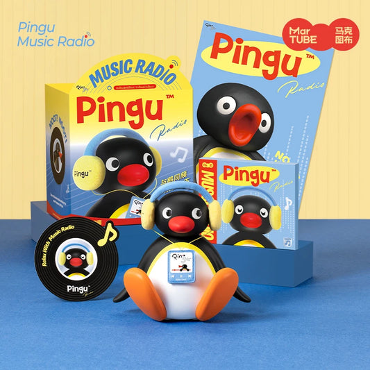 HEROCROSS Pingu Bluetooth-Lautsprecher mit beweglichem Kopf, Kawaii-Design