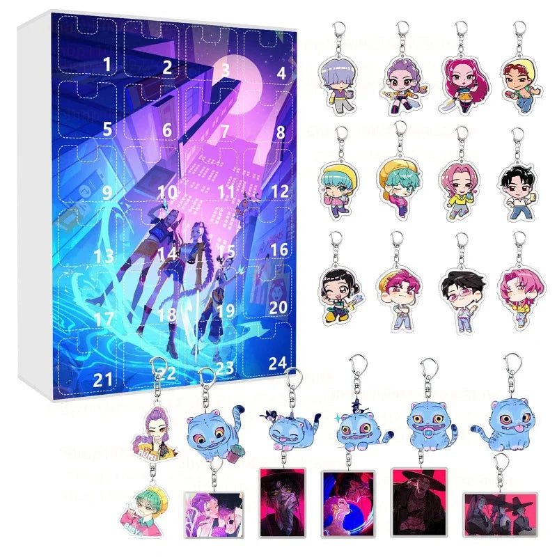 Calendrier de l’Avent Kpop Demon Hunters avec Figurines Acryliques