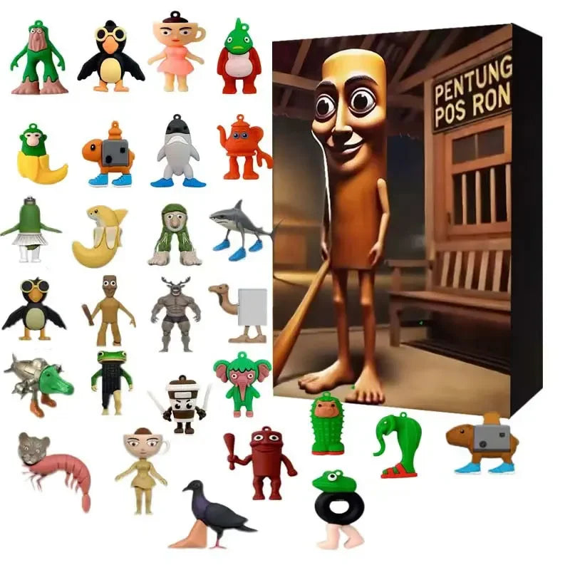 Italian Brainrot Adventskalender 24 PVC-Figuren Weihnachten Tralala