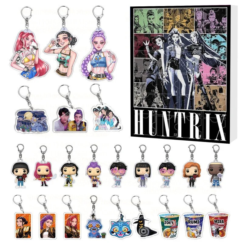 Calendrier de l’Avent Kpop Demon Hunters avec Figurines Acryliques