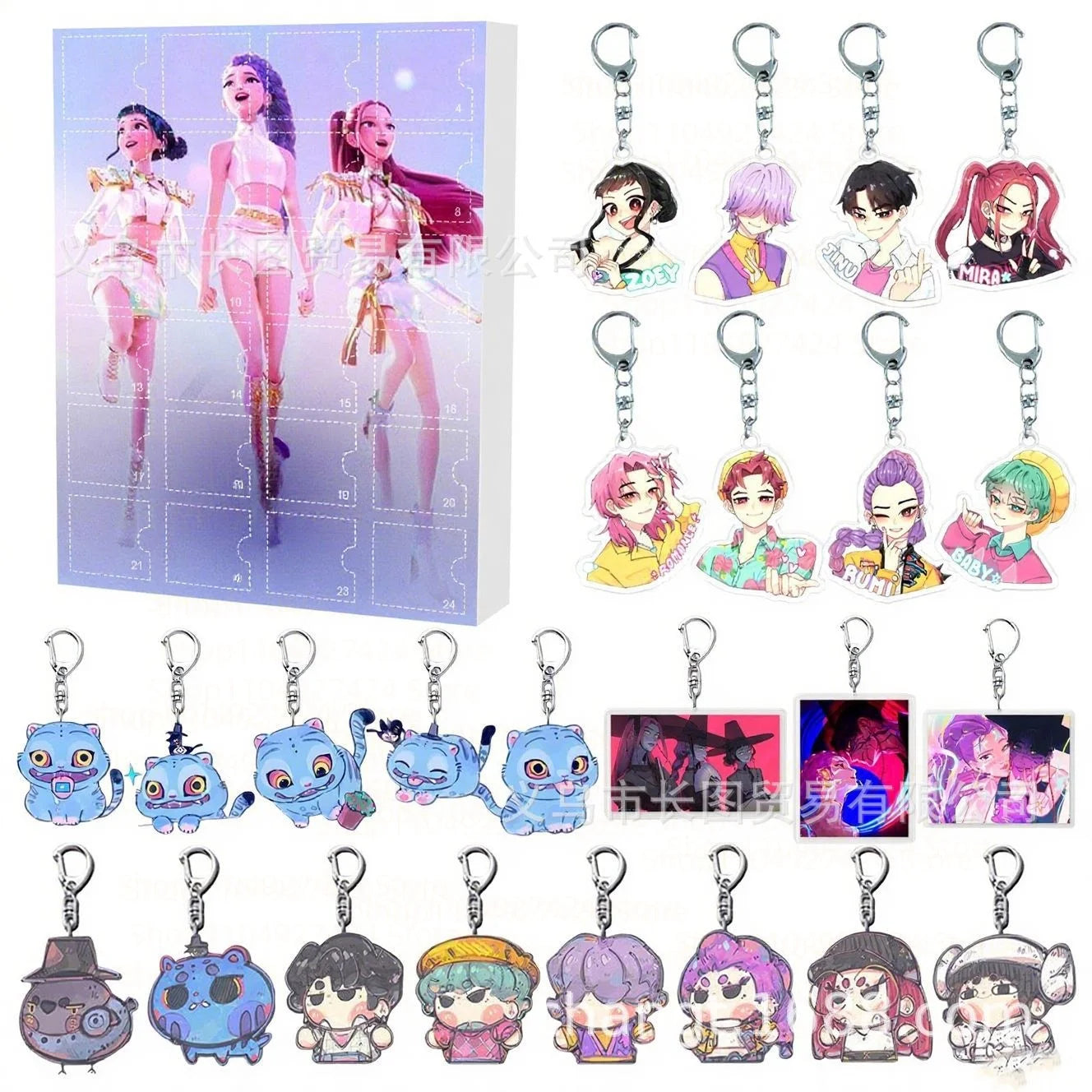 Calendrier de l’Avent Kpop Demon Hunters avec Figurines Acryliques