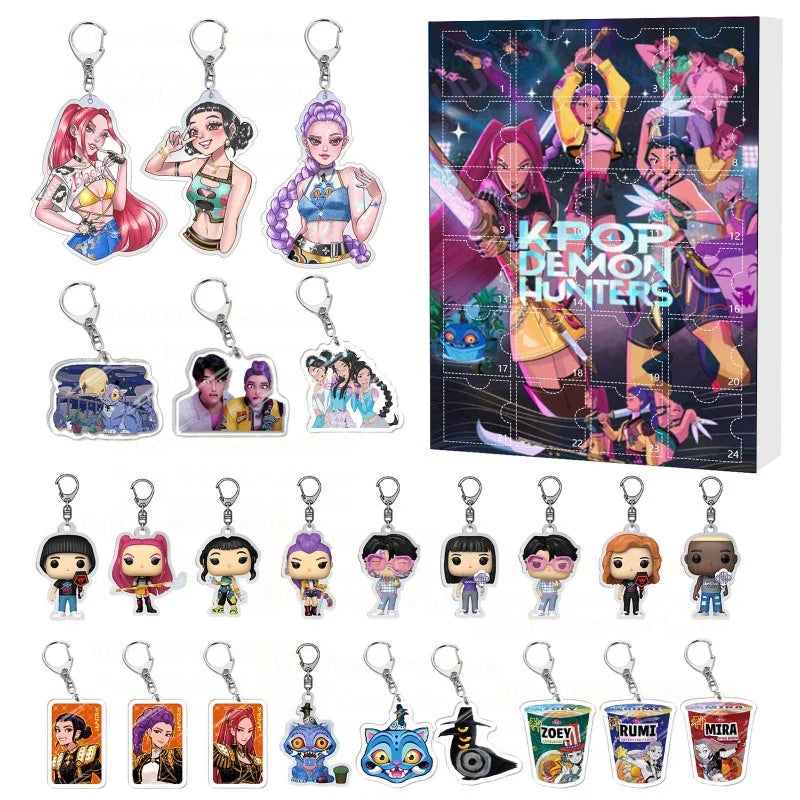 Calendrier de l’Avent Kpop Demon Hunters avec Figurines Acryliques