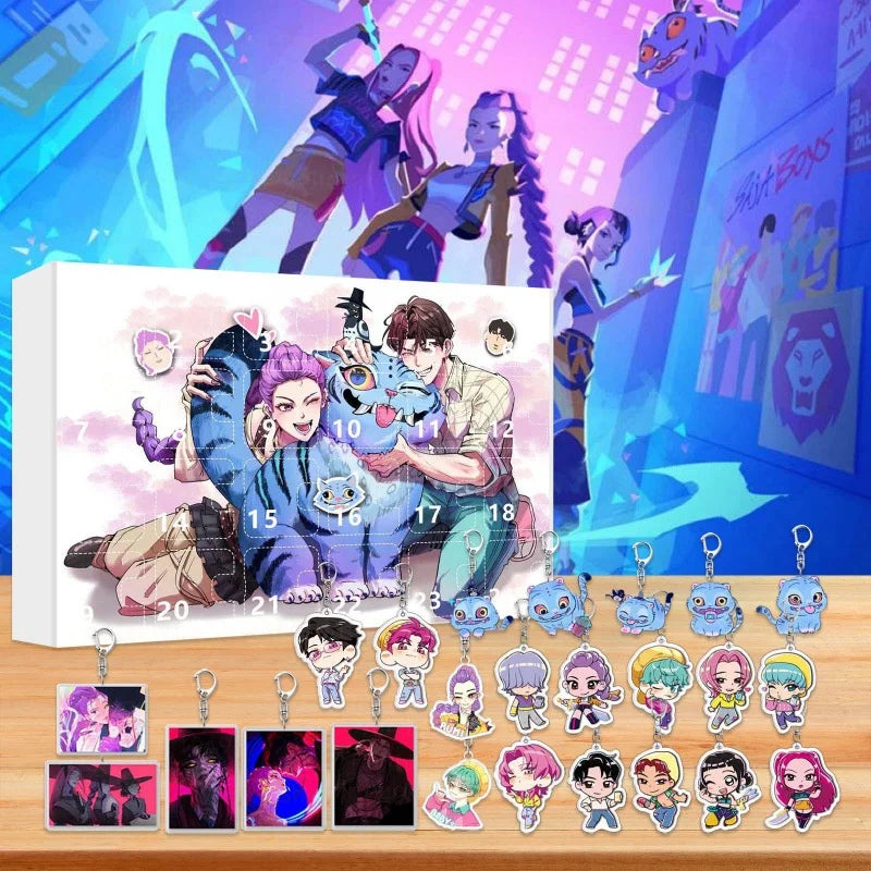 Calendrier de l’Avent Kpop Demon Hunters avec Figurines Acryliques