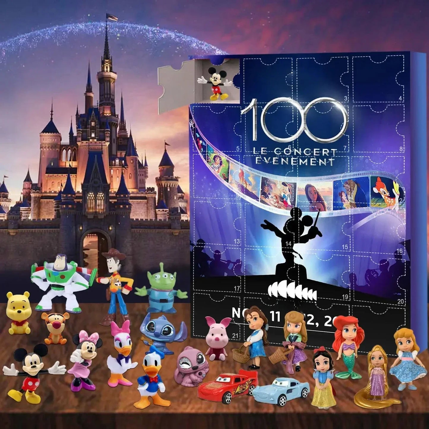 MINISO Calendrier de l’Avent Stitch avec Figurines Dessin Animé 2024