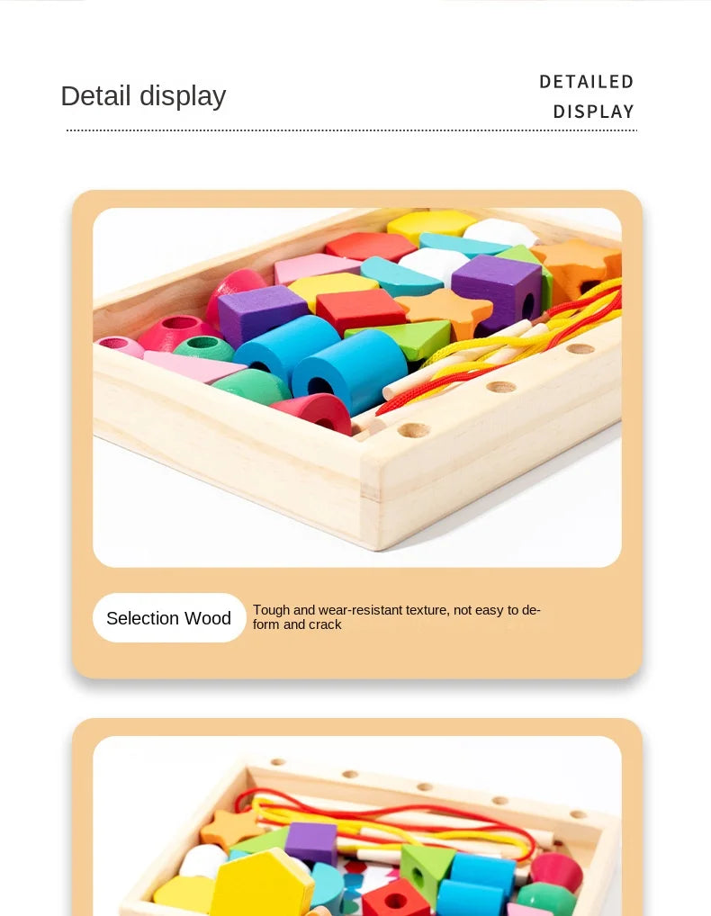 Jeu Montessori Bois – Puzzle Couleurs et Formes Bébé
