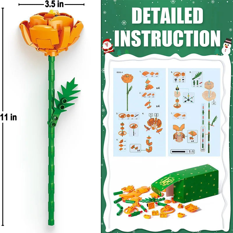 Calendrier de l’Avent 2025 Fleurs à Construire en Blocs pour Adultes et Enfants
