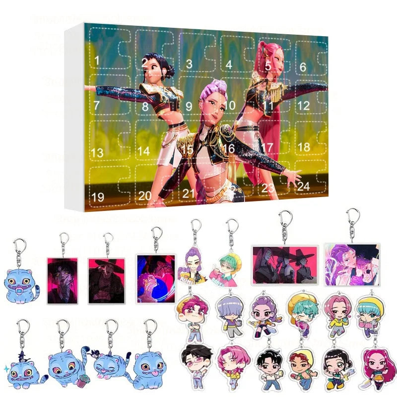 Calendrier de l’Avent Kpop Demon Hunters avec Figurines Acryliques