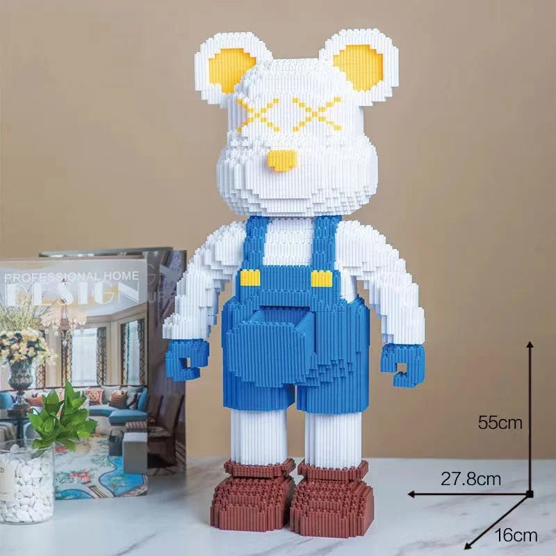 Bearbrick-ähnliche Bausteine – Riesige Teddybär-Figur aus Design-Bausteinen