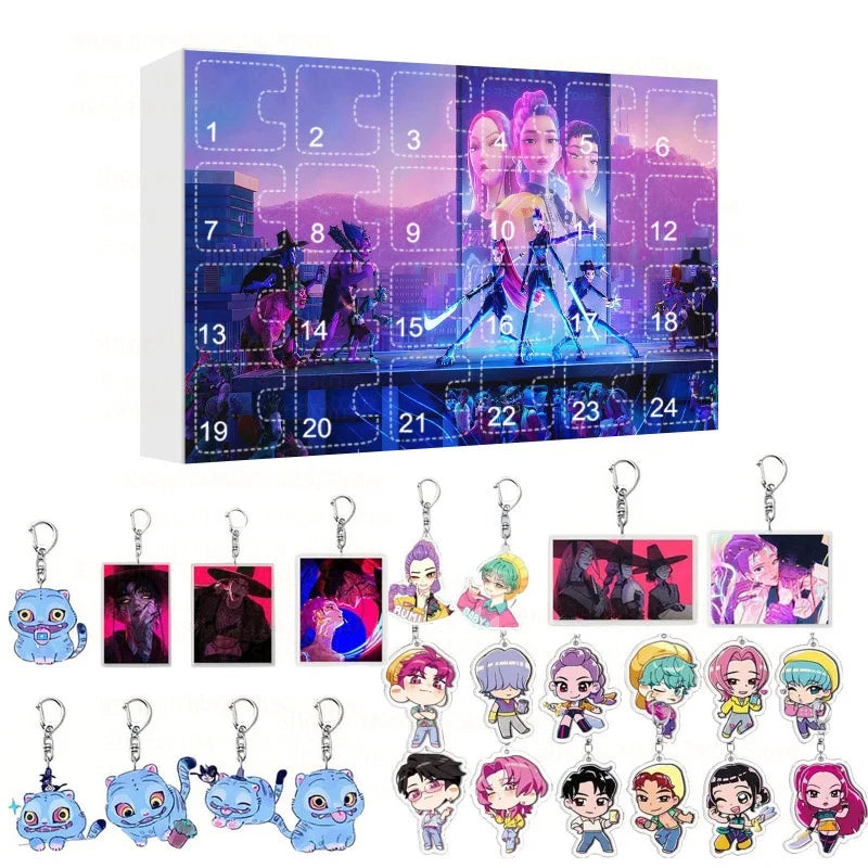 Calendrier de l’Avent Kpop Demon Hunters avec Figurines Acryliques