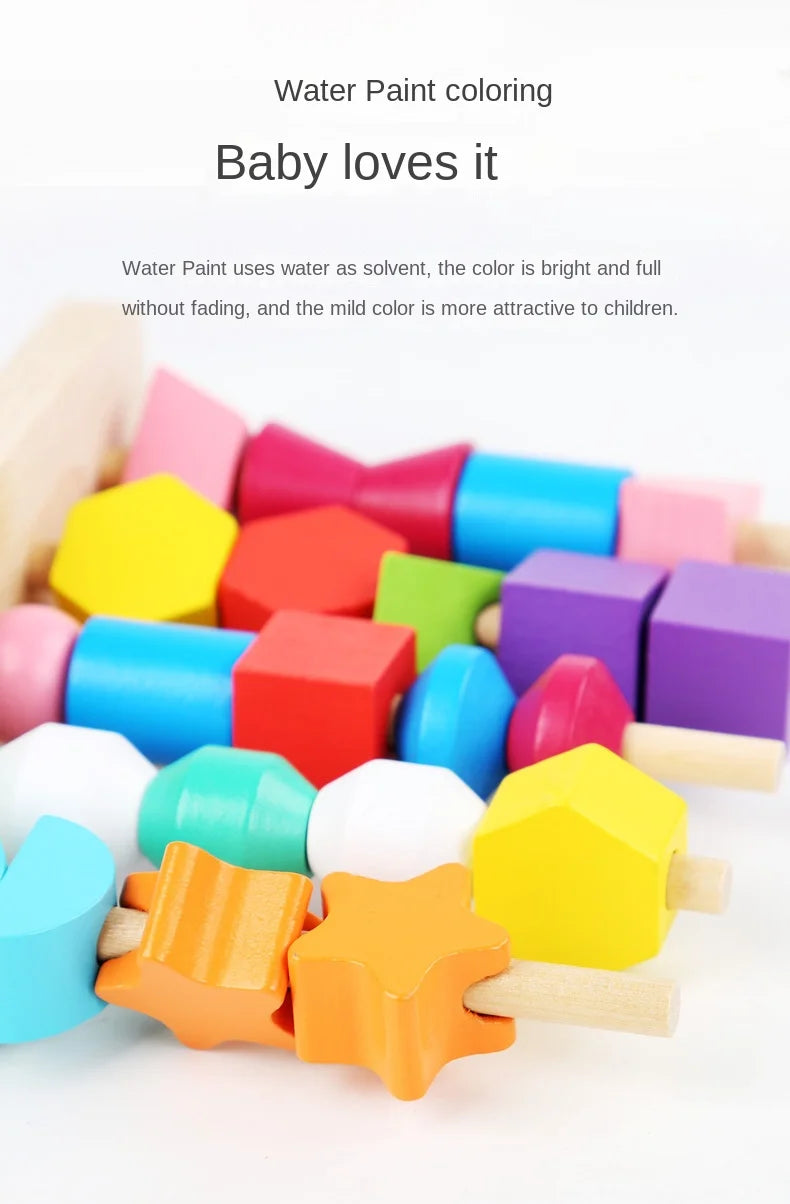 Jeu Montessori Bois – Puzzle Couleurs et Formes Bébé
