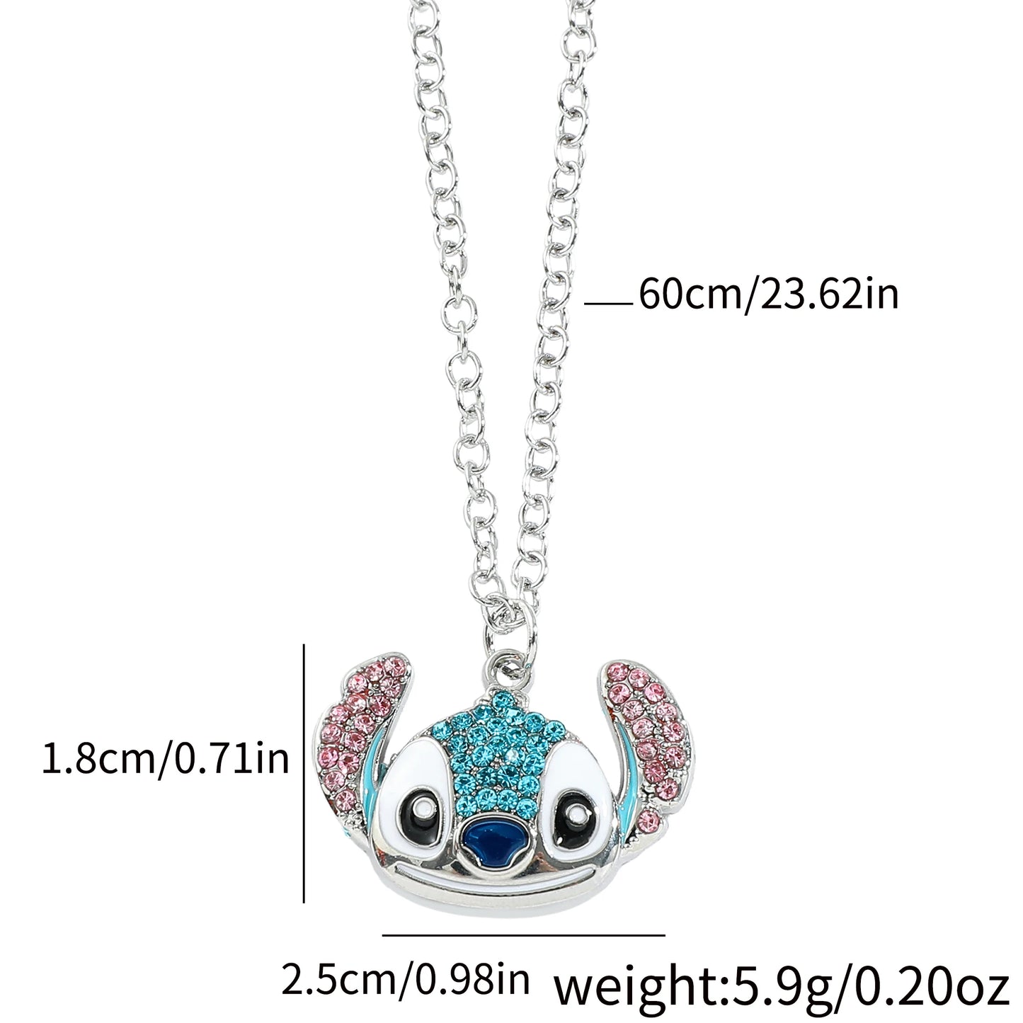 Bandai Collier Couple Stitch & Angel Disney Bijoux Cœur Amour