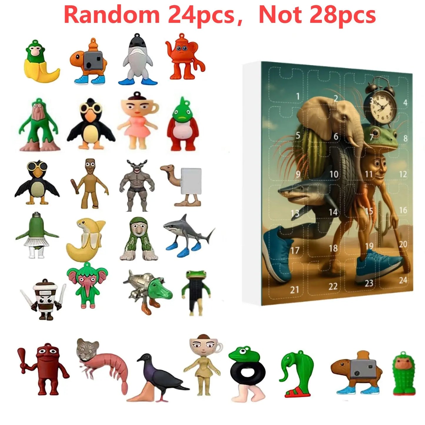Calendrier de l’Avent Italian Brainrot avec Figurines Acryliques et Silicone