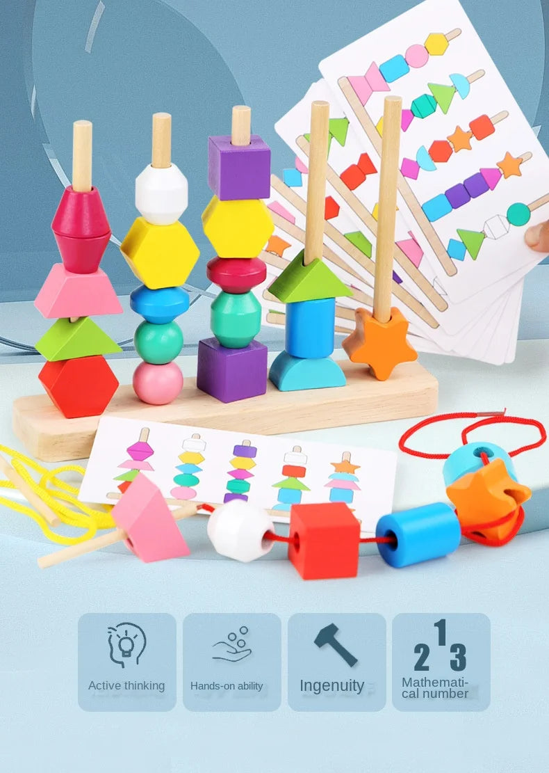 Jeu Montessori Bois – Puzzle Couleurs et Formes Bébé