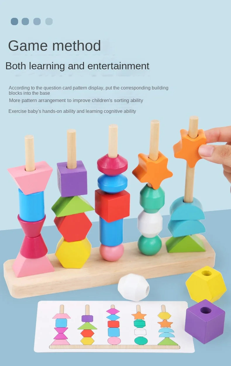 Jeu Montessori Bois – Puzzle Couleurs et Formes Bébé