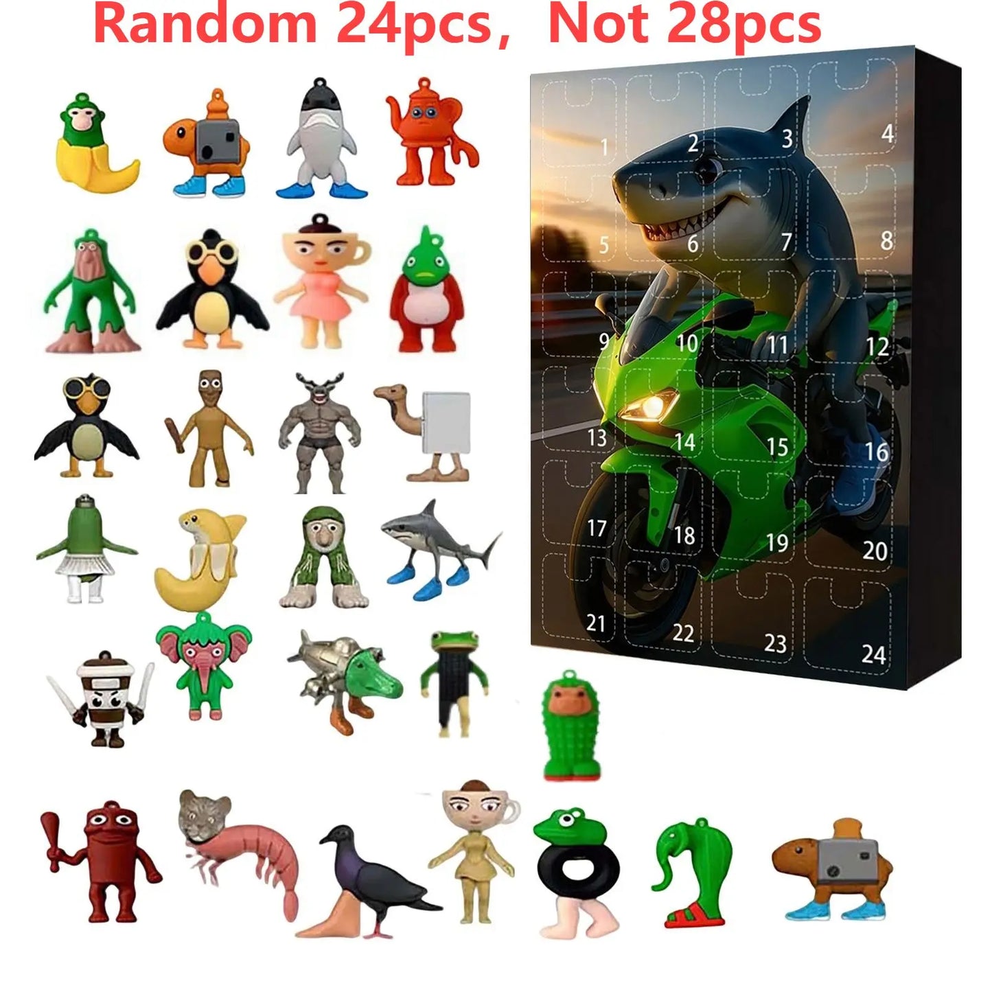 Calendrier de l’Avent Italian Brainrot avec Figurines Acryliques et Silicone