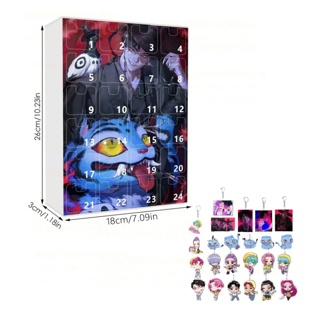 Calendrier de l’Avent Kpop Demon Hunters avec Figurines Acryliques