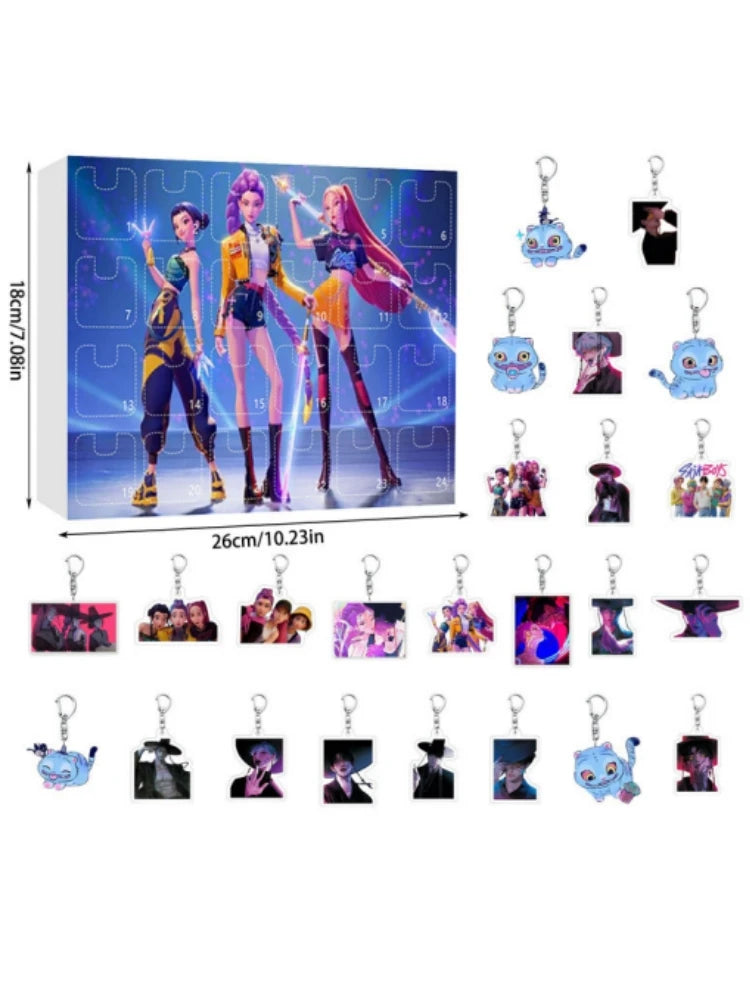Calendrier de l’Avent Kpop Demon Hunters avec Figurines Acryliques