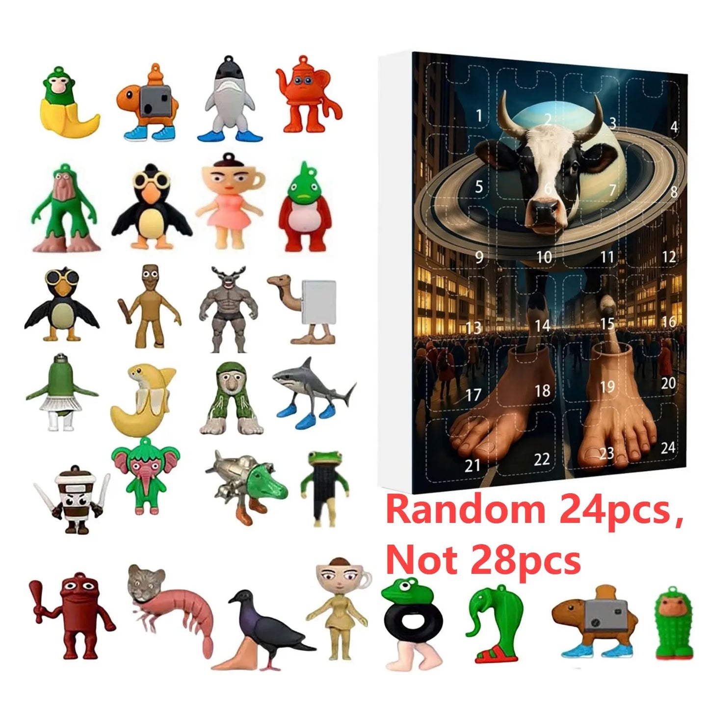 Calendrier de l’Avent Italian Brainrot avec Figurines Acryliques et Silicone