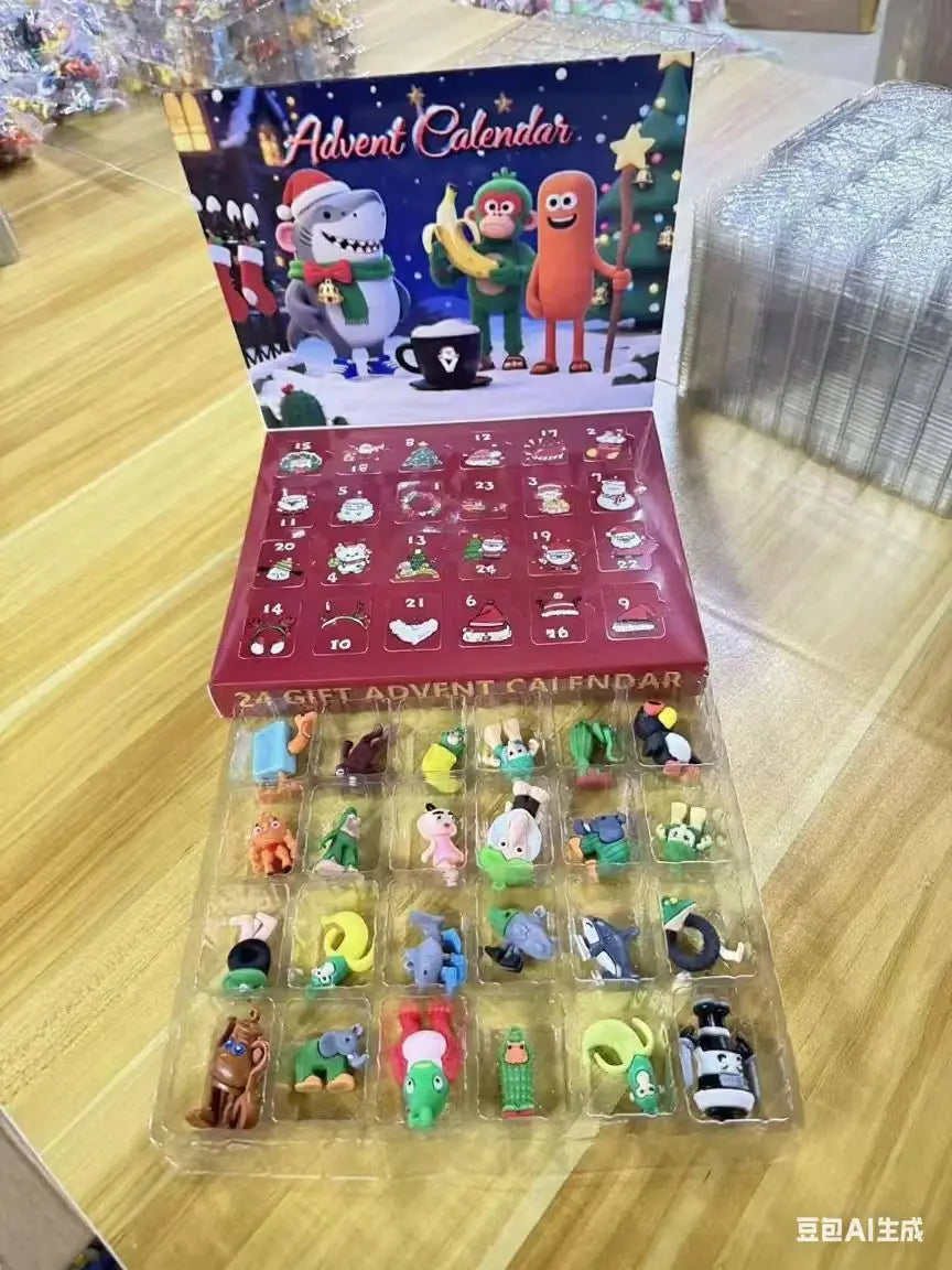 Italian Brainrot Adventskalender 24 PVC-Figuren Weihnachten Tralala