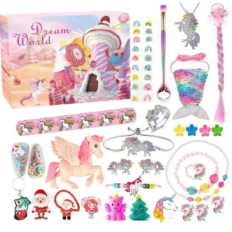 Calendrier de l’Avent Princesse & Bijoux – Coffret Cadeau de Noël Enfant