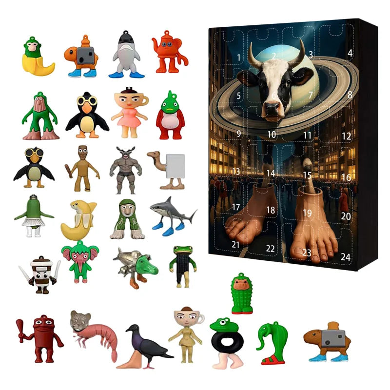 Italian Brainrot Adventskalender 24 PVC-Figuren Weihnachten Tralala