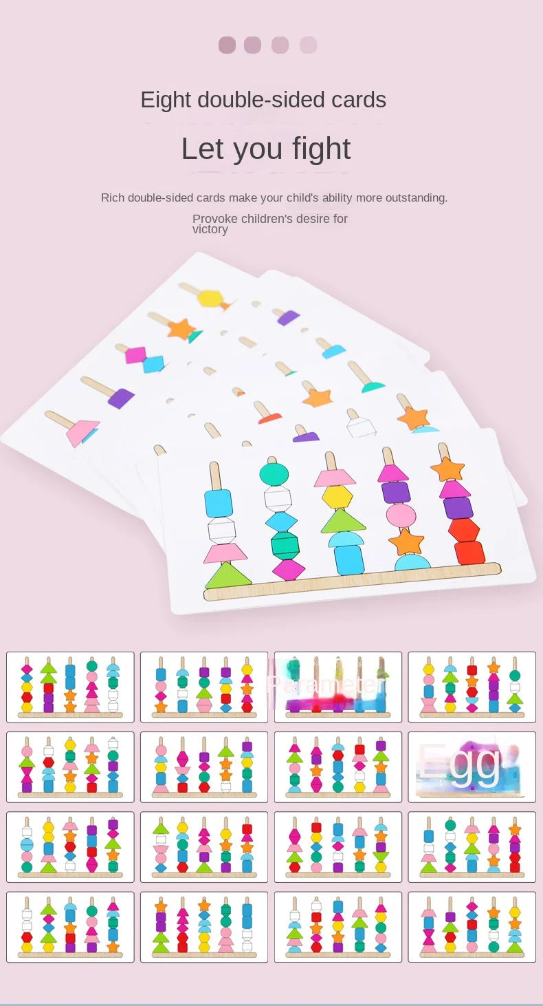 Jeu Montessori Bois – Puzzle Couleurs et Formes Bébé