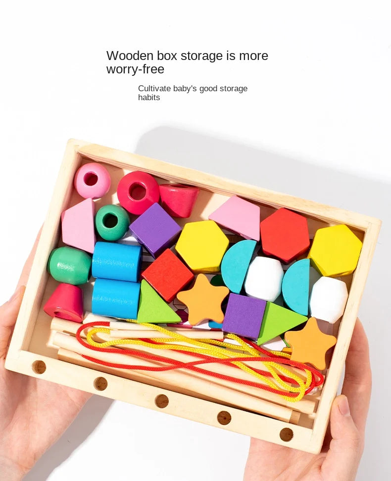 Jeu Montessori Bois – Puzzle Couleurs et Formes Bébé