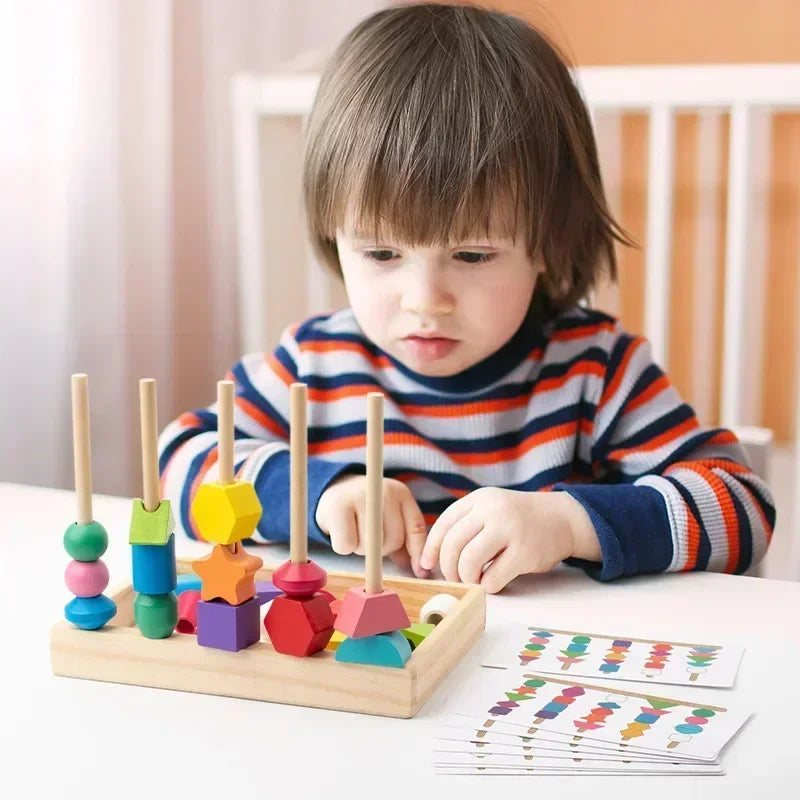 Jeu Montessori Bois – Puzzle Couleurs et Formes Bébé