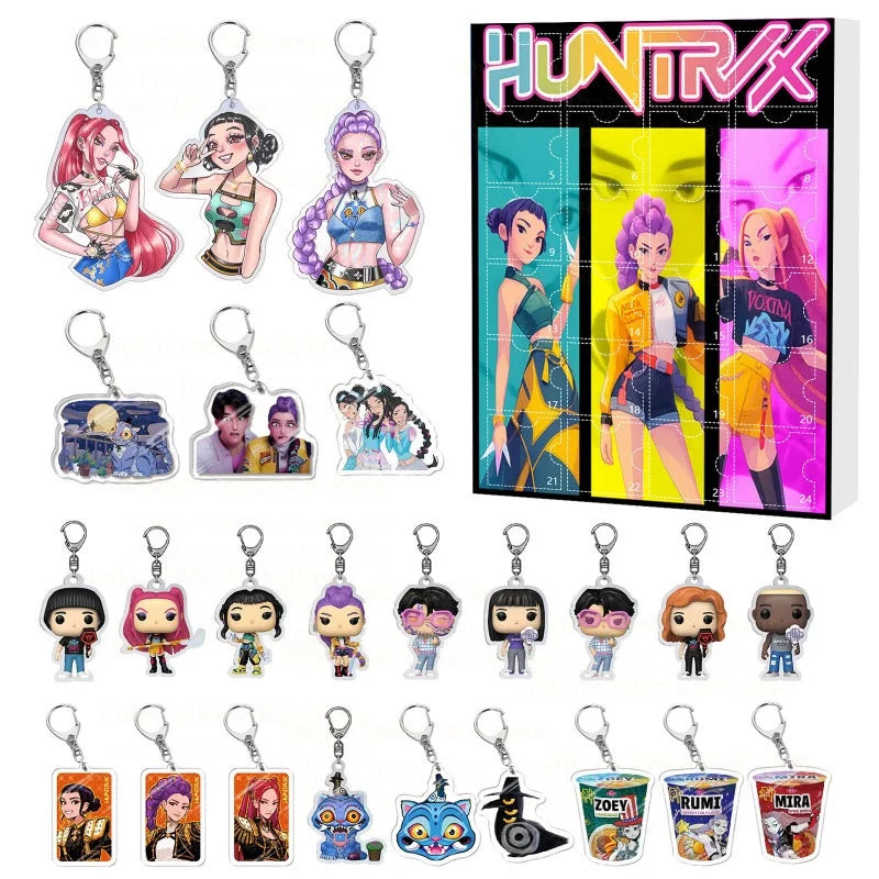 Calendrier de l’Avent Kpop Demon Hunters avec Figurines Acryliques