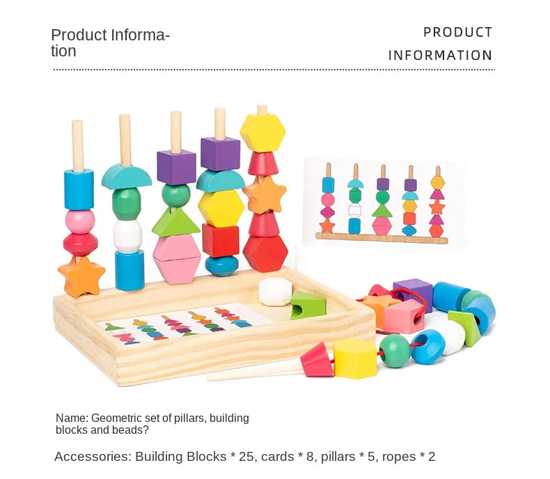 Jeu Montessori Bois – Puzzle Couleurs et Formes Bébé