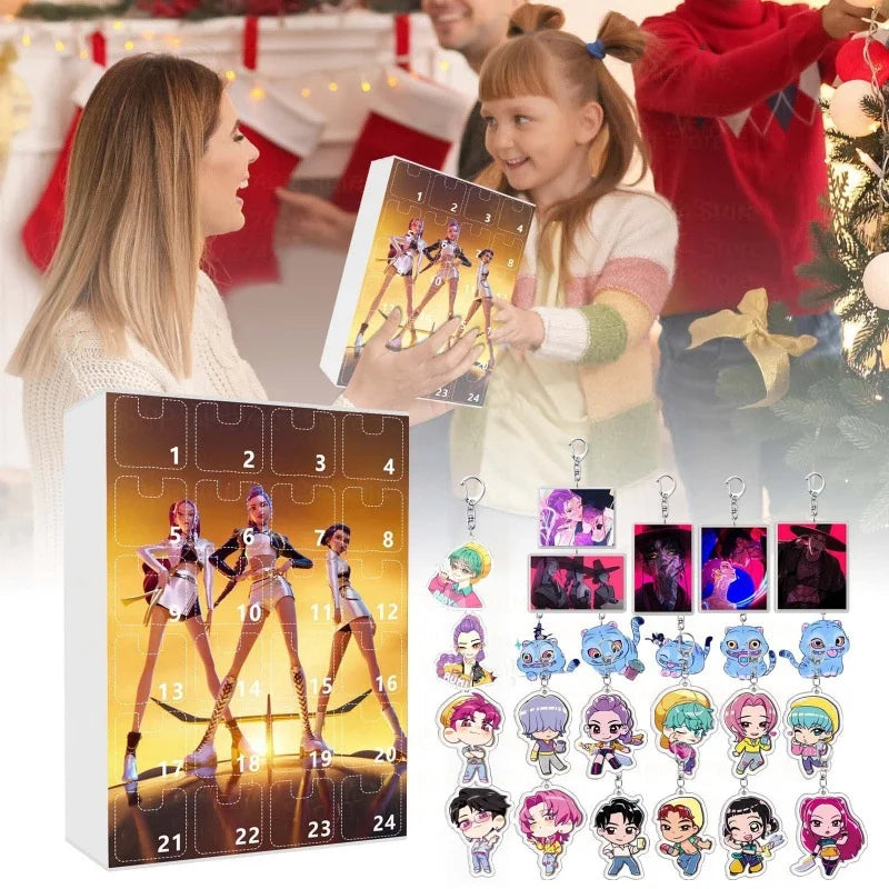 Calendrier de l’Avent Kpop Demon Hunters avec Figurines Acryliques