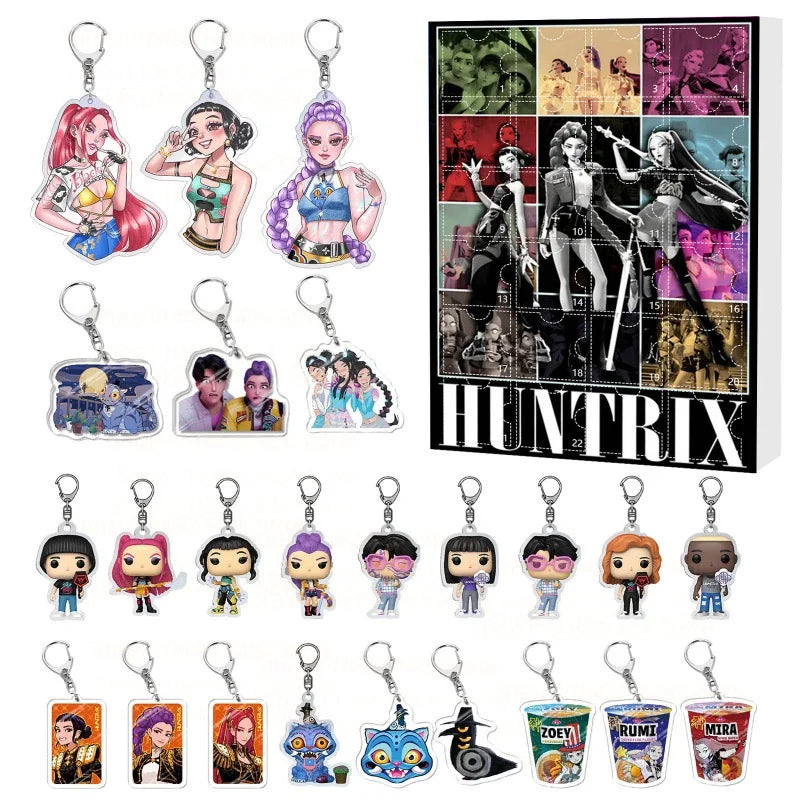 Calendrier de l’Avent Kpop Demon Hunters avec Figurines Acryliques
