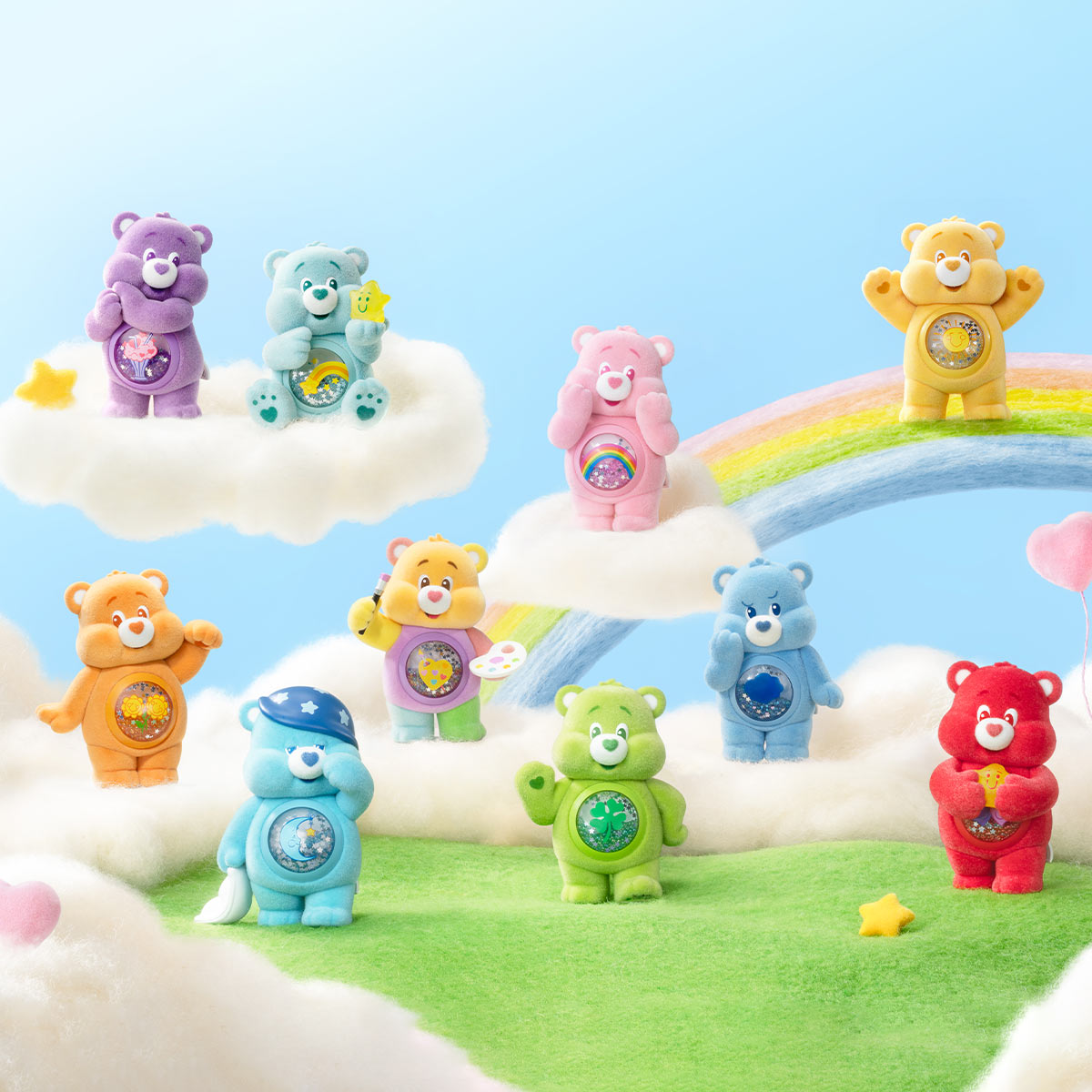 POP MART Bisounours Blind Box Figur Care Bears Colorful Hugs Serie