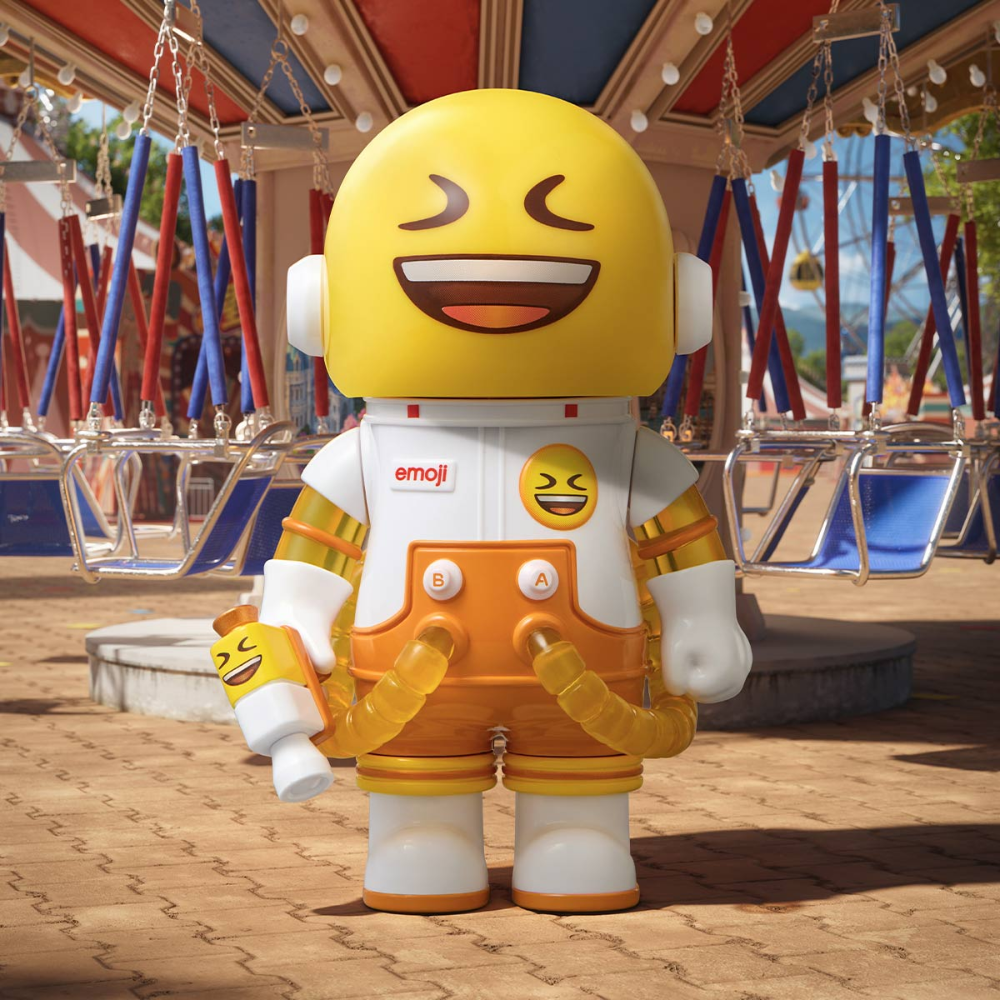 MEGA SPACE MOLLY 100 % × Emoji™ – Blindbox POP MART Figur