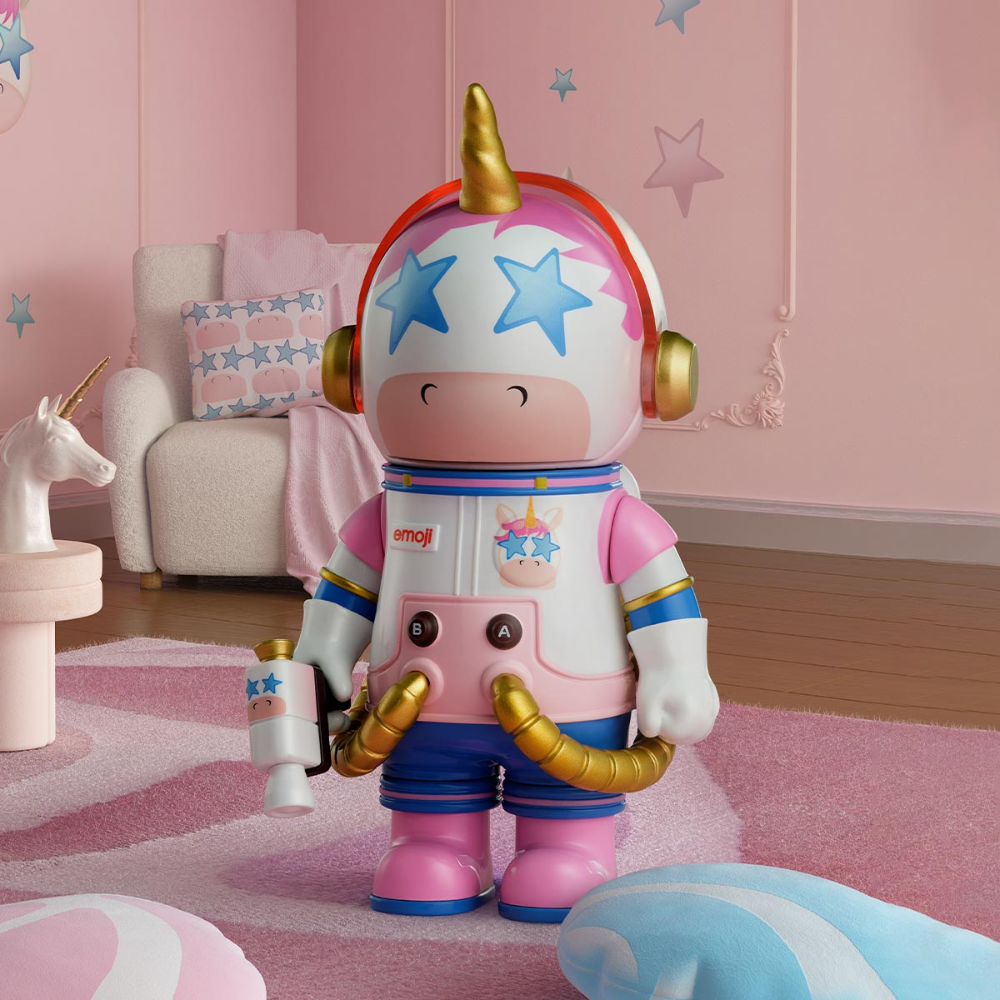 MEGA SPACE MOLLY 100 % × Emoji™ – Blindbox POP MART Figur