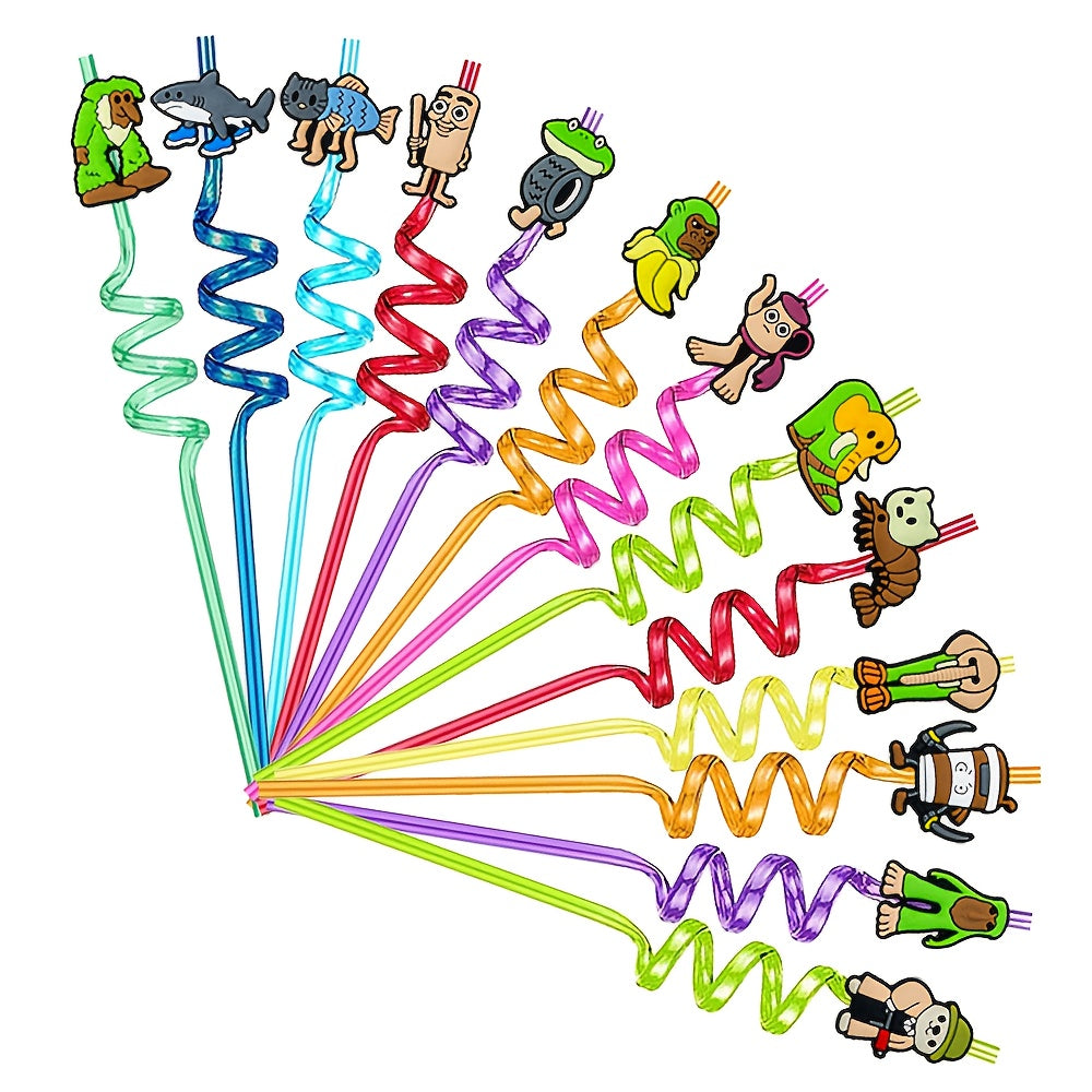 Set 13/26 Attaches Déco pour Pailles – Thème Brainrot Sahur & Tralalero