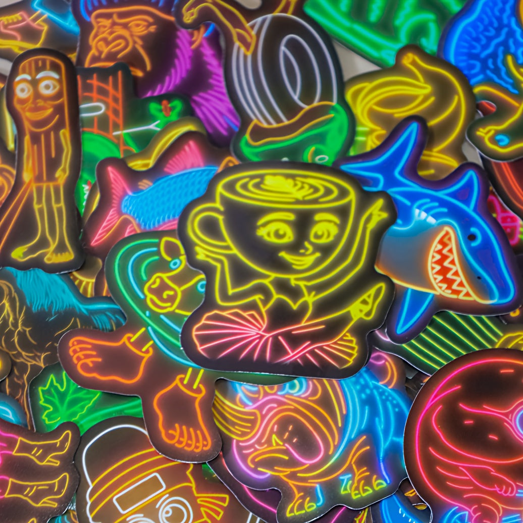 Stickers Cartoon 50pcs ou 250pcs – Effet Néon Italian Brainrot - Roblox