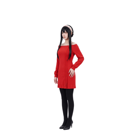 Cosplay-Kostüm Yor Forger – Spy x Family – Kleid und Perücke