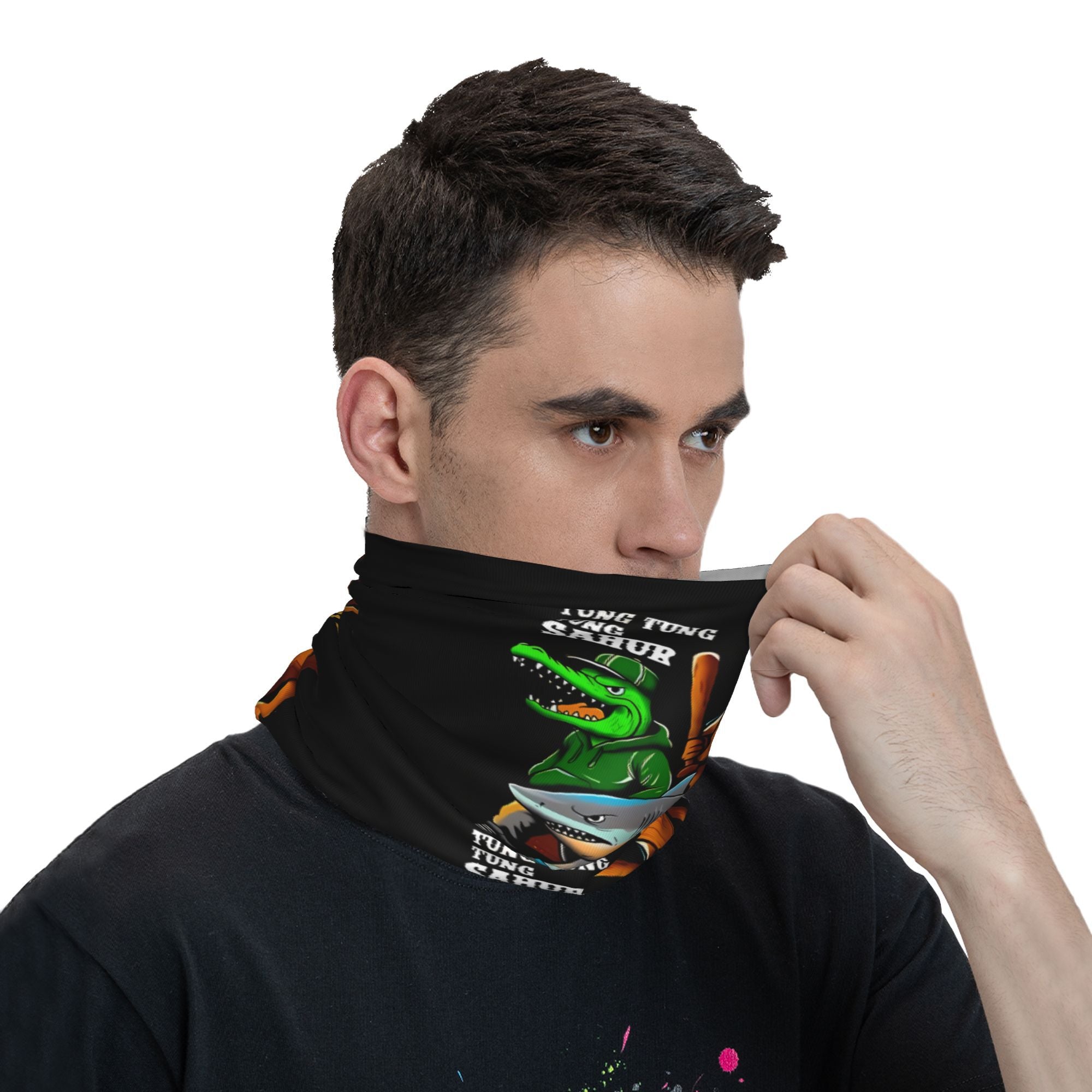 Foulard-Masque Italian Brainrot – Accessoire Humour & Pop Culture